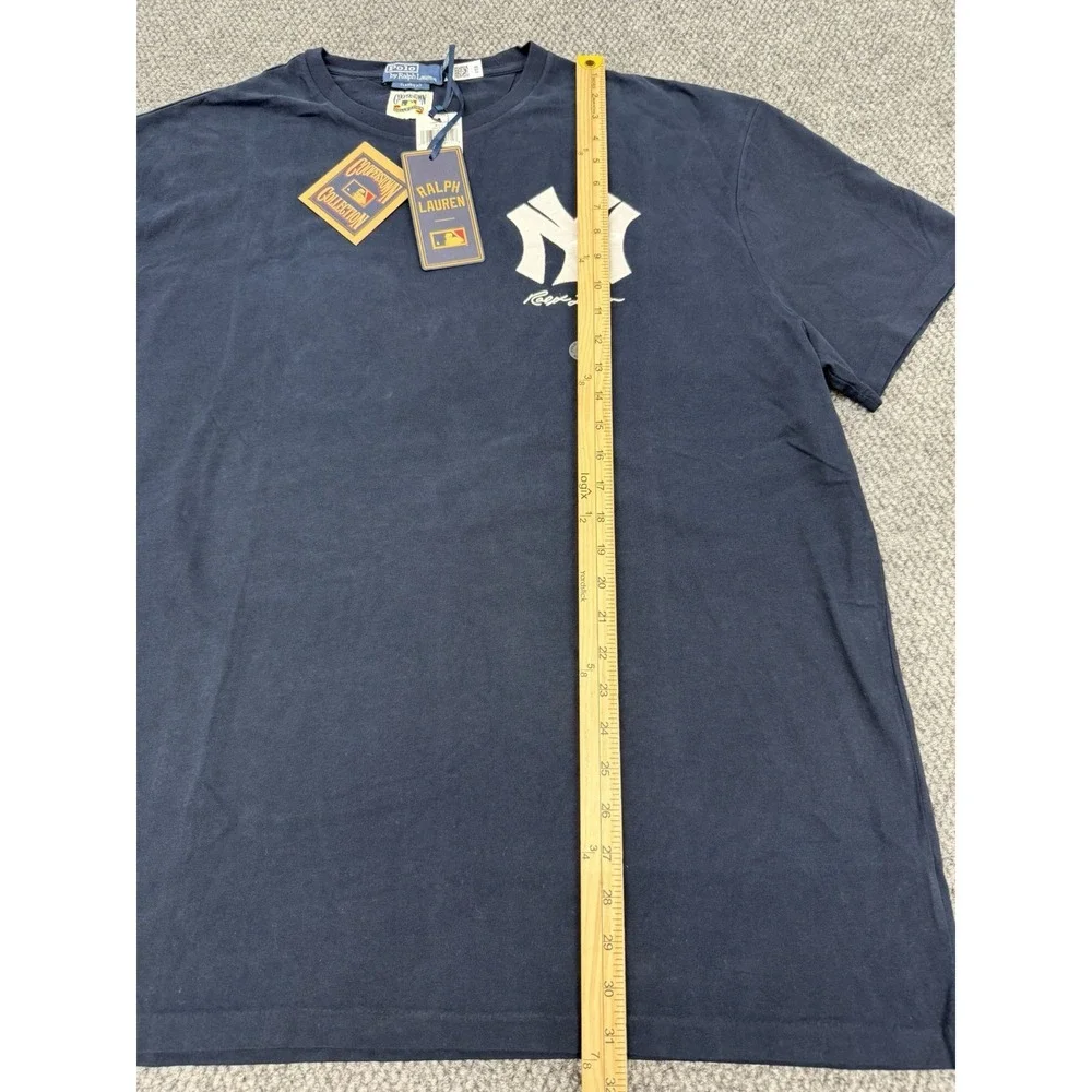 Polo Ralph Lauren x New York NY Yankees Men's XXL Cotton T-Shirt Navy Blue MLB